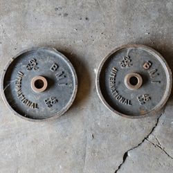 Old School 45 Lbs Plates 