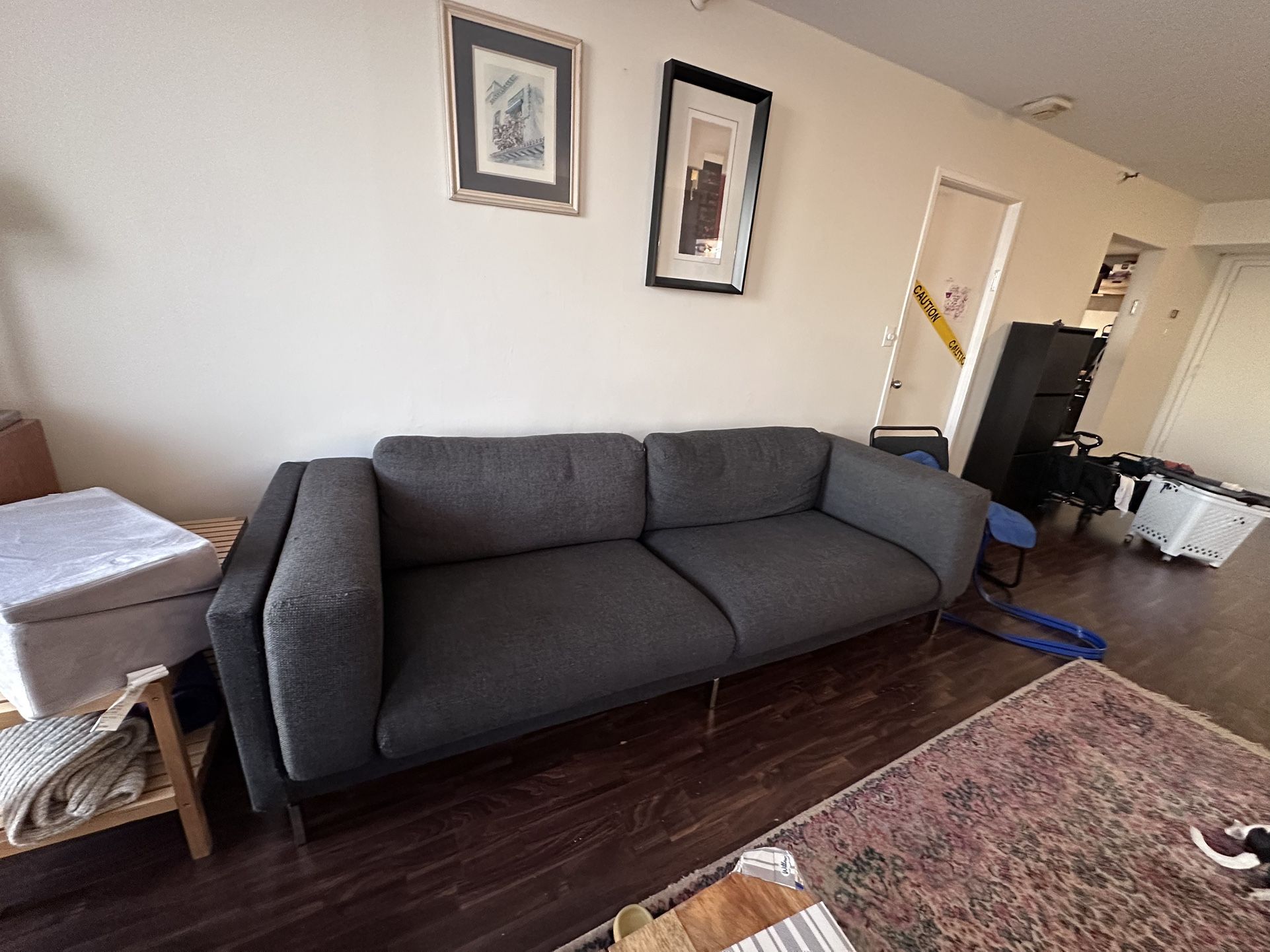 Deep Gray Long Couch