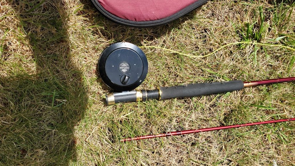 Fly fishing rod, reel, and case