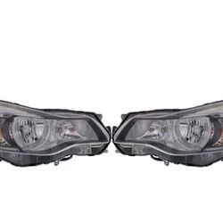 Pair Halogen Headlight HeadLamp Assembly Black Housing For 2012 2013 2014 2015 2016 Subaru Crosstrek Impreza SU&SU
