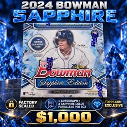 2024 Bowman Sapphire Edition Baseball Hobby Box – Factory Sealed