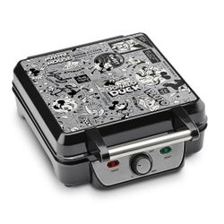 100 Disney's Mickey Mouse, Minnie Mouse, Donald Duck, Goofy, and Pluto Retro Designs Waffle Maker