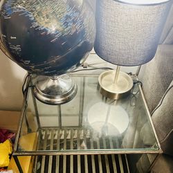 Metal Glass Side Table
