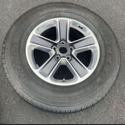 1 New - 255/70r18 5x5 5x127 Jeep Wrangler Sahara JL JK Gladiator Rim Wheel 100% Treads Tire!!!!!!