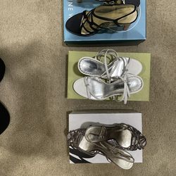 Brand New  3 Pairs 81/2 Nine West And Gianni Bini High Heels Sandals 