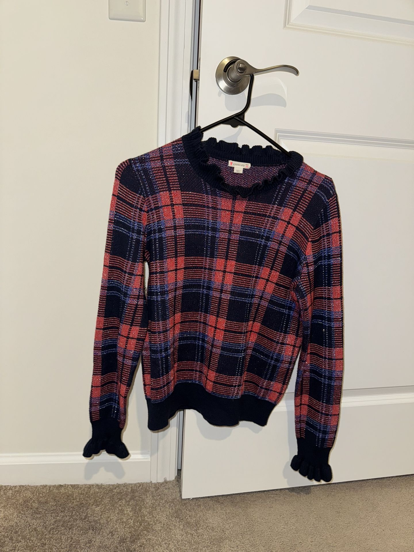 crewcuts by J.Crew Plaid Ruffle Crew