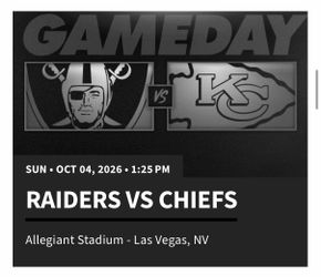 Raiders vs Chiefs- October 4th 2026