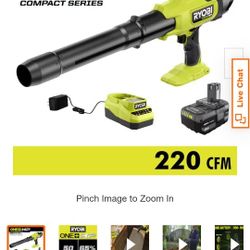 ONE+ HP 18V Brushless Cordless 220 CFM 140 MPH Compact Leaf Blower with 4.0 Ah Battery & Charger
