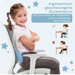 Goplus Light Gray Mesh Kids Desk Chair New (Too small for me)