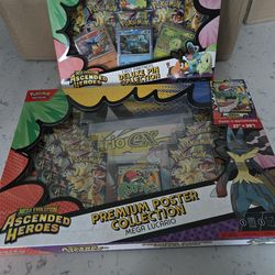 Pokemon ascended heroes poster and pin collections