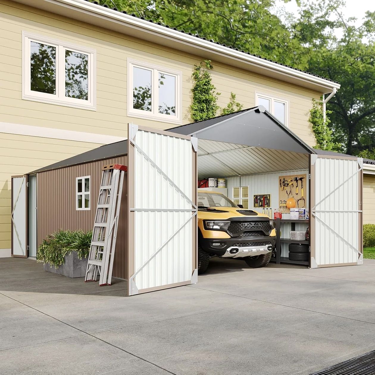METAL GARAGE SHED 12x20