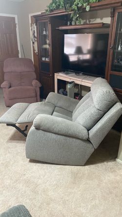 Gray Fabric Recliner Chair no swivel