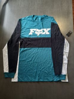 Fox Racing Mens Trak LS Knit Size XL Teal/White/Black NWT
