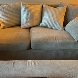 Couch, Pillows & Matching Ottoman