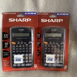 2 Sharp EL-501WB-BK Scientific Calculator