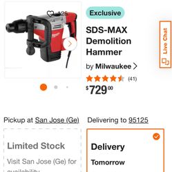 Milwaukee Demolition Hammer/ Jackhammer 