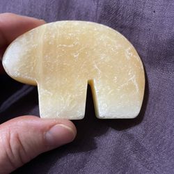 Orange Calcite Zuni Bear 2.75”