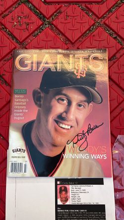 Autographed By Dusty Baker While He Coached For SF Giants