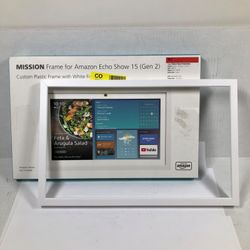 Mission Amazon Echo Show 15 Frame - White