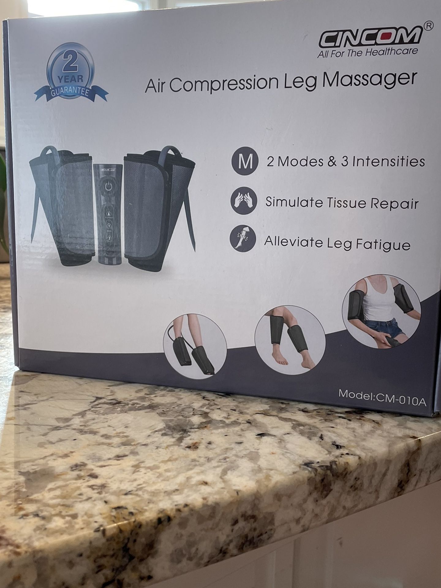 Air compression leg massager