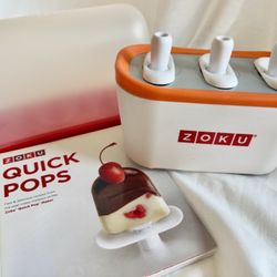 Zoku Quick Popsicle Maker, Keeper, and Recipe Book, Original Retail - $95   