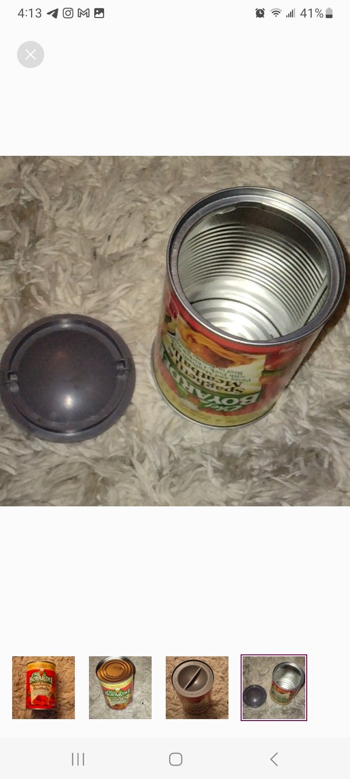 Food Tin Can False Bottom