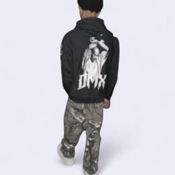 DMX x Shoe Palace Collab "Here We Go Again" Black Hoodie Double Side Men's 2XL