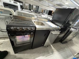 Black 20-Inch Electric Range Freestanding Stove