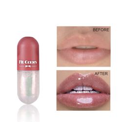 Preorder Mini Capsule Lip Balm,1Pc Moisturizing Lip Gloss Clear Color Projectile Lip Balm Oil Brightening Liquid Lipstick