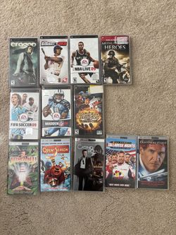 PSP games and game case