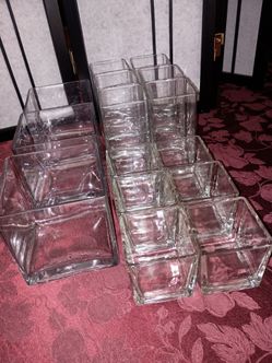 ASSORTED GLASS VASES