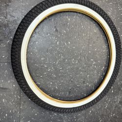 Bmx Tire 20x1.95 White Wall $20 New 