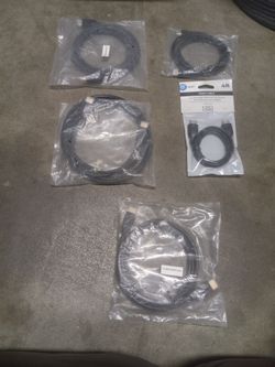 Lot of 5 HDMI Cables Various Lengths