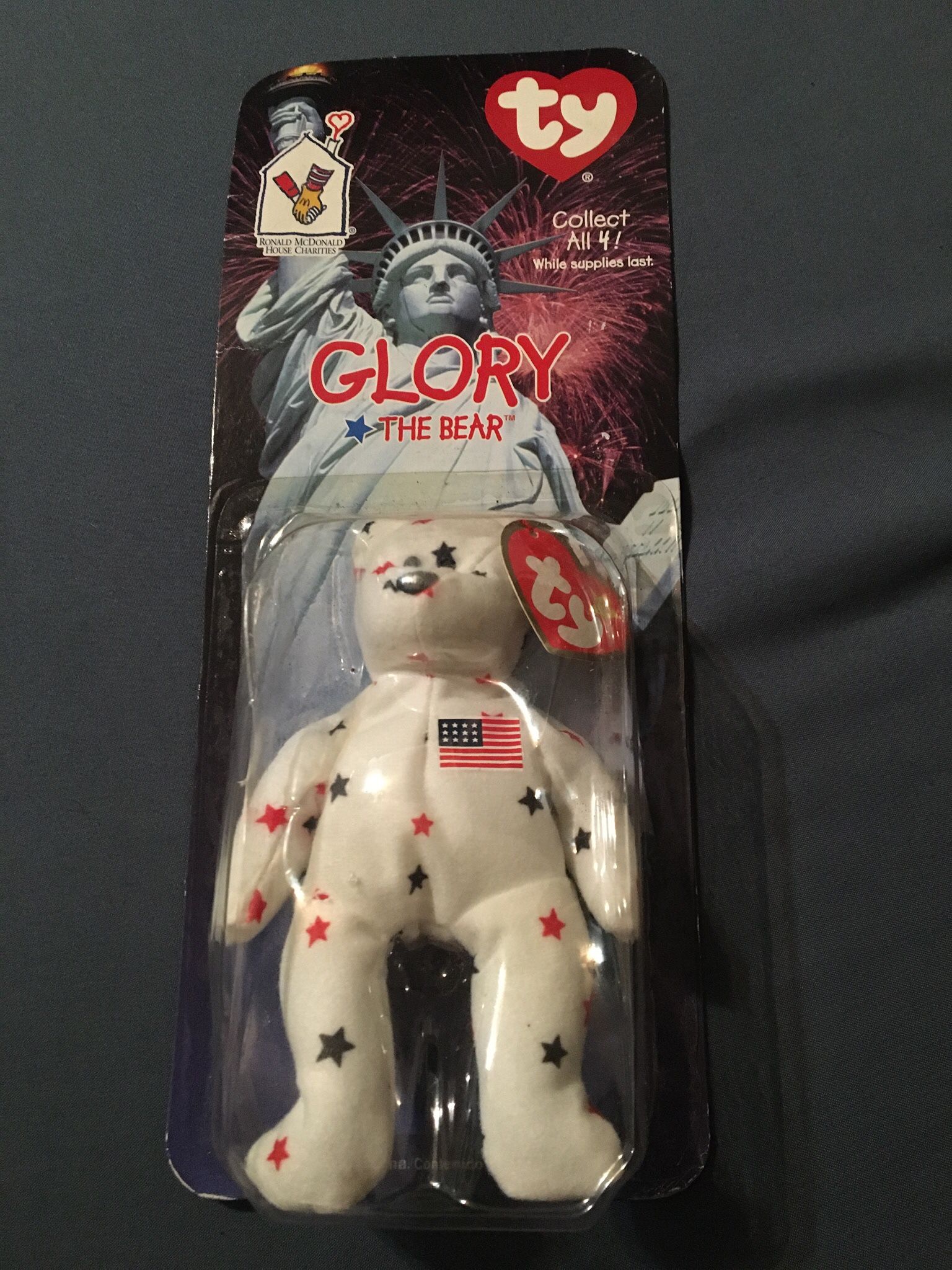 EXTREMELY RARE McDonald's 1999 TY Beanie Baby ‘Glory The Bear’