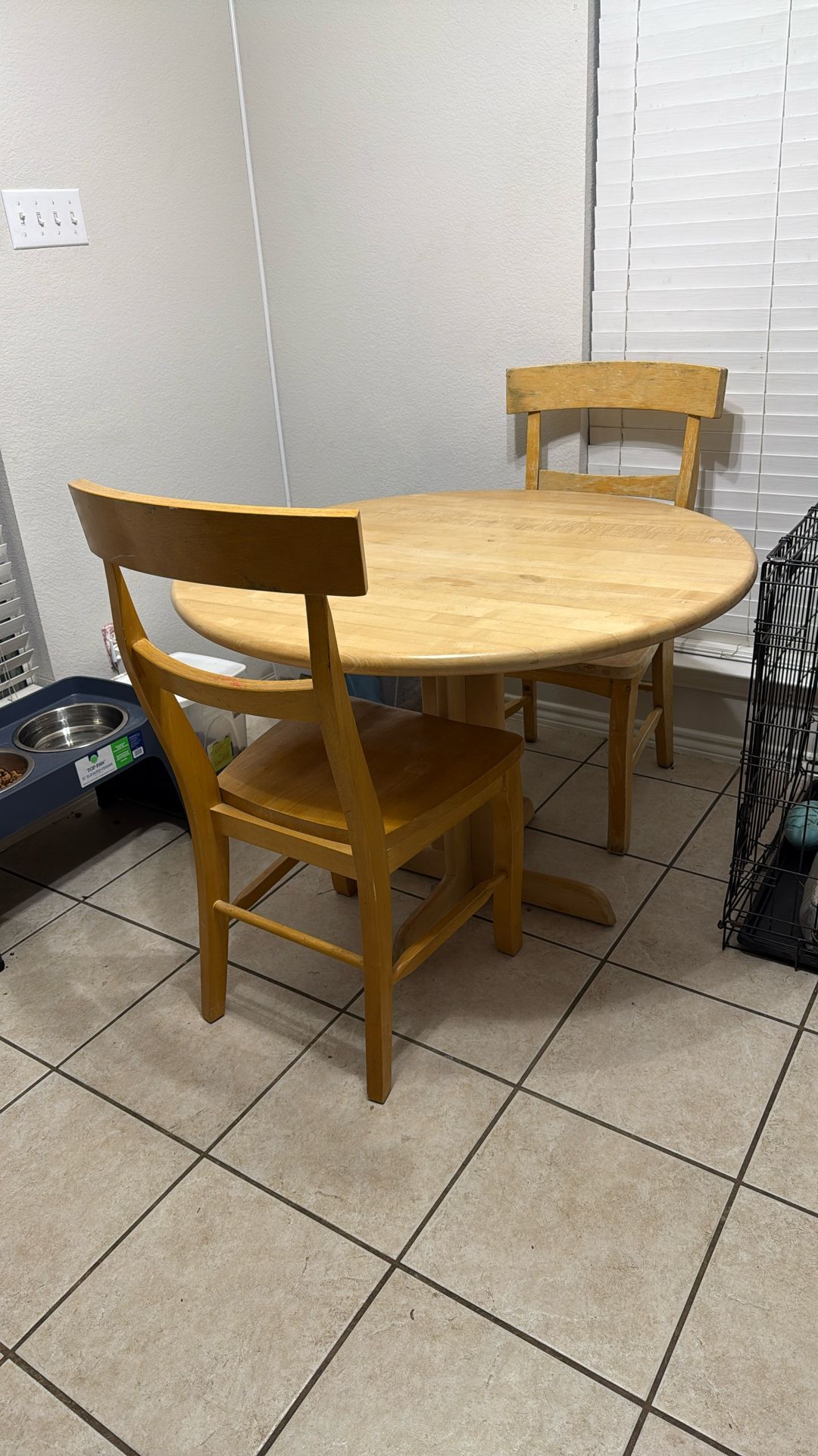 Natural Hardwood Kitchen Table For Sale