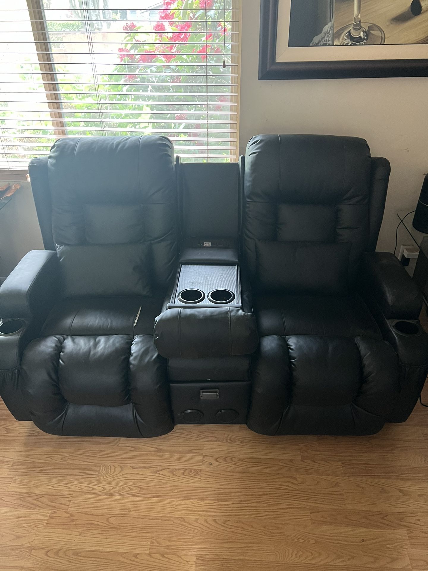 Loveseat Recliner Couch With Massager And Heater