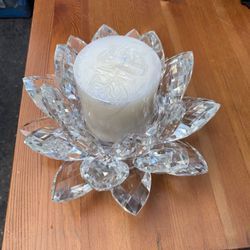Shannon crystal candle holder