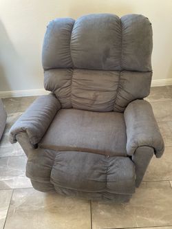 Gray Microfiber Recliner Chair