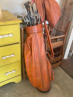 Vintage Ram, Northwestern, and Wilson Golf Club Set with Bag