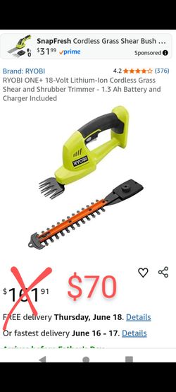 Hedge trimmer Ryobi 18 volt
