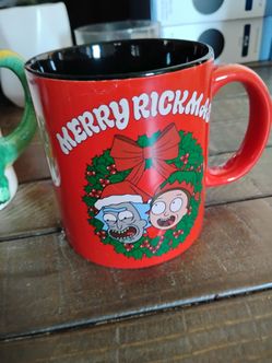 Ceramic "Merry Rickmas" Rick and Morty mug