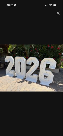 Marquee letters and numbers