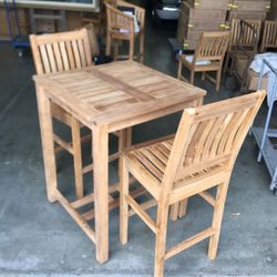 New Teak Outdoor Bar Set