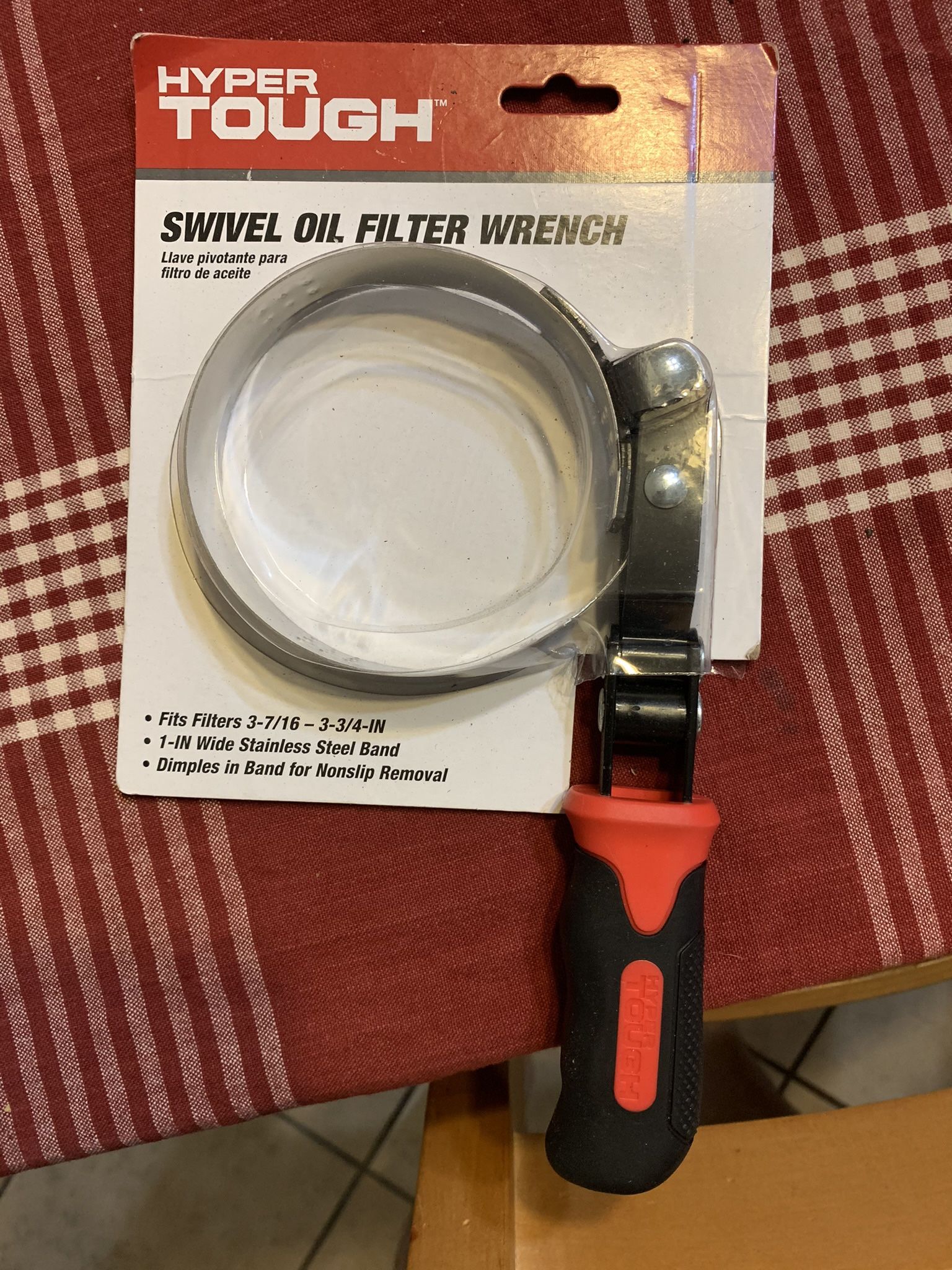 Hyper Tough Car Auto 87mm -95mm Swivel 1” Non-Slip Steel Oil Filter Wrench New