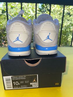 Kids Air Jordan 3 Retro TD Summit White Hydrogen Blue 10C