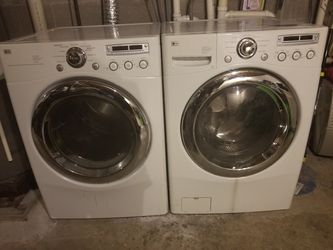 LG front loader washer and GAS front loader dryer