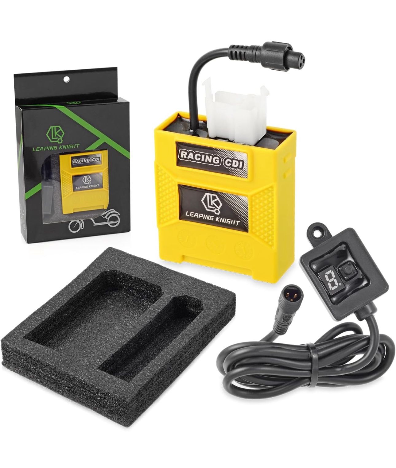 6 Pin DC CDI Box with Long Wire High Performance Racing Part Digital Adjustable 9 Ignition Curves