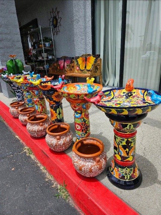 💥Talavera Birdbath 💥Fountain 💥 ⛲️ Etsy Casamxartesanalstore 
