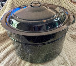 Very Good Condition! Large Granite Ware Porcelin Enamel Canning Pot