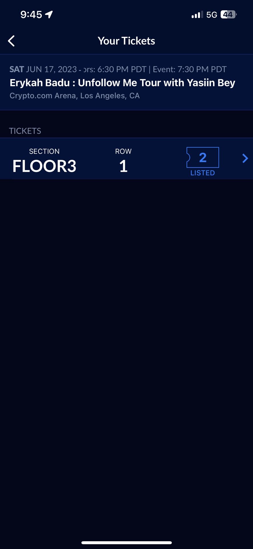 Erykah Badu Mo's Def 2 Front Row Tickets